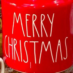 Red Merry Christmas canister